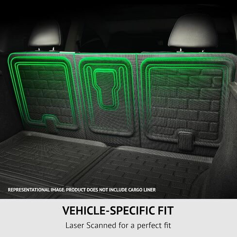 3D MAXpider All-Weather Second Row Seat Back Cover Mat for Tesla Model Y 5-Seat 2020-2021 Premium Custom Fit Cargo Liner in Kuwait