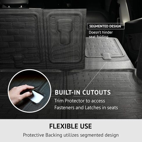 3D MAXpider All-Weather Second Row Seat Back Cover Mat for Tesla Model Y 5-Seat 2020-2021 Premium Custom Fit Cargo Liner in Kuwait