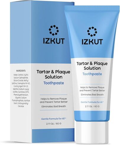 Tartar Control Toothpaste for Tartar Removal: Plaque Remover - Plaque Remover for Teeth - Tartar Remover for Teeth - Hard Plaque Remover - Plaque Toothpaste - Removes Plaque, Prevents & Reduces Tartar in Saudi Arabia