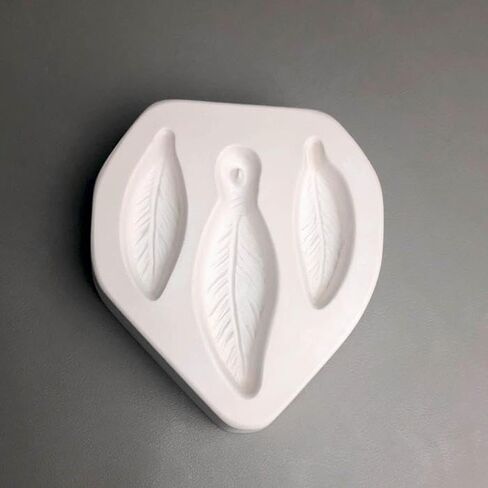 5"X 3" Deep 1.5" Feather Trio Mold Glass Fusing in Saudi Arabia