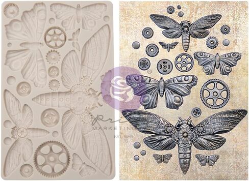 Prima Marketing Redesign with Prima Finnabair Decor Moulds 5"X8"Mecha Moth - 655350969400 Furniture Decoration Mould Moulds in Kuwait