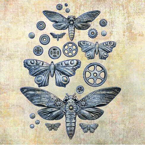 Prima Marketing Redesign with Prima Finnabair Decor Moulds 5"X8"Mecha Moth - 655350969400 Furniture Decoration Mould Moulds in Kuwait