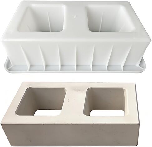 Concrete Brick Molds for DIY Hollow Bricks - Reusable Plastic Concrete Forms,Durable Concrete Mold for Garden,Patio & Home Decor Projects, Easy to Demold & Multi-Purpose Concrete Molds in Saudi Arabia