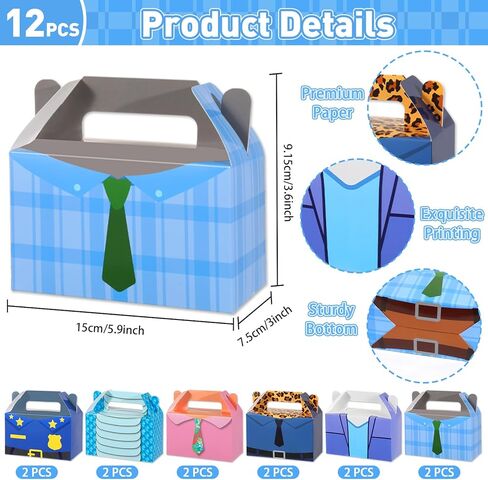 12Pcs Cartoon Animal Party Favor Boxes City Animal Themed Birthday Decoration Cute Animals Paper Gift Bags Cartoon Goodie Candy Treat Box for Jungle Safari Animal Birthday Movie Fans Party Supplies in Kuwait