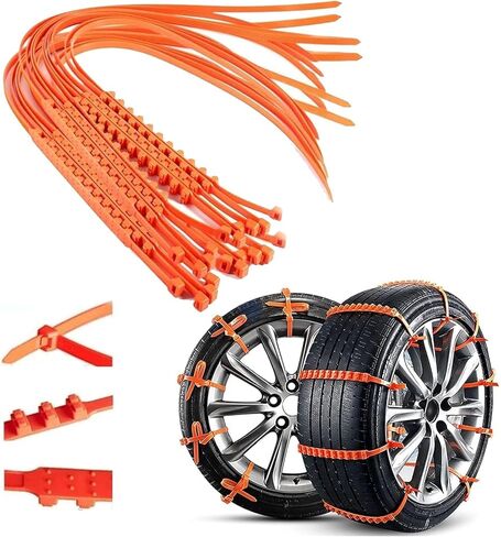 Car Snow Chain for McLaren 600LT/620R/625C/650S/675LT,Nylon Reusable Anti Tough Wear-Resistant Snow Ice Sand Adjustable Winter Driving Security Emergency Chains,30PCS in Saudi Arabia