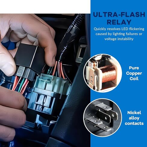 EP27 FL27 Electronic LED Flasher Relay, 5 Pin 12V Turn Signal Flashing Relay Fix Hyper Flashing Issue, Hazard Warn LED Flasher Relays for Ranger F150 F250 F350 Explorer in Saudi Arabia