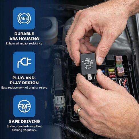 EP27 FL27 Electronic LED Flasher Relay, 5 Pin 12V Turn Signal Flashing Relay Fix Hyper Flashing Issue, Hazard Warn LED Flasher Relays for Ranger F150 F250 F350 Explorer in Saudi Arabia
