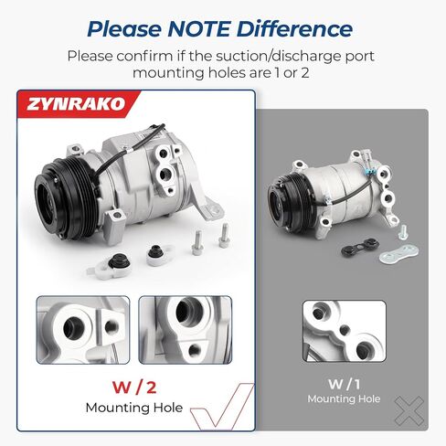 Air Conditioner AC Compressor with Clutch Compatible with Chevy, GMC Models, Silverado, Suburban, Avalanche, Sierra, Tahoe, Express, Yukon, Escalade, and More, with 2 Mounting Holes #Replace CO29002C in Saudi Arabia