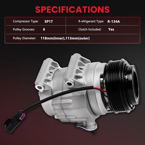 AC Compressor for Fusion 2006-2012, Milan 2006-2011, MKZ 2010, Zephyr 2006, Air Conditioner Compressor with Clutch for 68669, 67669with Oval Plug in Saudi Arabia