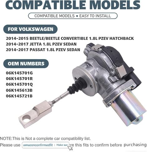 06K145701G Turbocharger Wastegate Actuator Compatible with 2014-2017 Volkswagen Jetta Sedan 1.8L Turbo 06K145701R 06K145701Q 06K145613B 06K145721B in Saudi Arabia