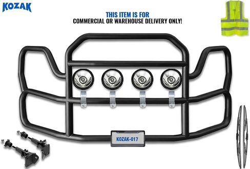 Black Front Grille Deer Bumper Guard for Semi Truck Compatible with Volvo VNL New 2025-2026 860 840 660 640 440 300 (92"x40") + Bracket in Saudi Arabia