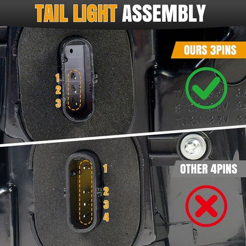 3Pin Right LED Tail Light Assembly,Compatible With Tesla Model 3 2017 2018 2019 2020 2021 2022 2023,Rear Passenger Side Brake Outer Tail Lamp,For 1077398-00-F in Saudi Arabia