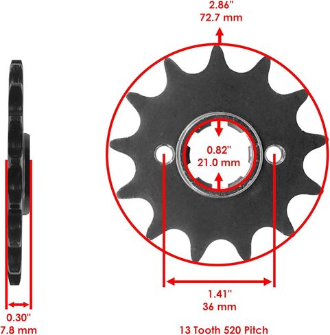 قطع غيار Powersports لسلسلة الدفع الأمامي ضرس لهوندا 23801-HA5-000 أسنان 13 Mod-C33C-64888 in Kuwait