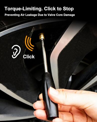 Valve Core Removal Kit - Include Torque-Limiting Tire Core Tool for Schrader, Prevents Over Tightening, Presta/Schrader Valve Stem Remover & 4 in 1 Tire Stem Removal for Car, ATV, Motorcycle, Bike in Saudi Arabia