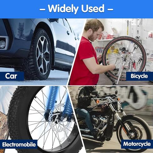 مجموعة أدوات تغيير الإطارات مكونة من 27 قطعة للدراجات النارية، ومركبة ATV، وجرار العشب، والدراجة، والسكوتر، والسيارة - باللون الأزرق مع ملاعق الإطارات، وواقي الحواف، وأدوات الصمامات وحقيبة التخزين in Kuwait