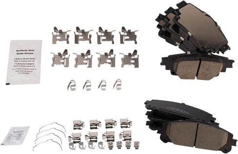 Front and Rear Brake Pad Set Ceramic Hardware Compatible with 2020-2021 Toyota Highlander in Kuwait
