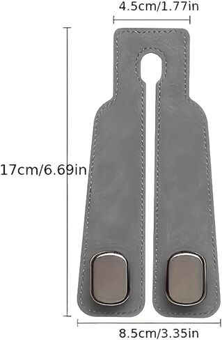 Car Hooks for Headrest, Leather Car Gadget Hook Organizer, Suitable for Most Seat Back Storage, for Hanging Bags, Space-Saving(Gray) in Kuwait