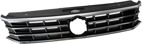 Front Upper Grille Black w/Chrome Compatible with 2016 2017 2018 2019 Volkswagen VW Passat S SE SEL Front Molding Grille Grill Replaces # 561853651HOQE in Saudi Arabia