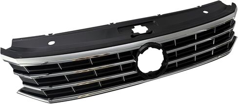 Front Upper Grille Black w/Chrome Compatible with 2016 2017 2018 2019 Volkswagen VW Passat S SE SEL Front Molding Grille Grill Replaces # 561853651HOQE in Saudi Arabia