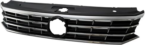 Front Upper Grille Black w/Chrome Compatible with 2016 2017 2018 2019 Volkswagen VW Passat S SE SEL Front Molding Grille Grill Replaces # 561853651HOQE in Saudi Arabia