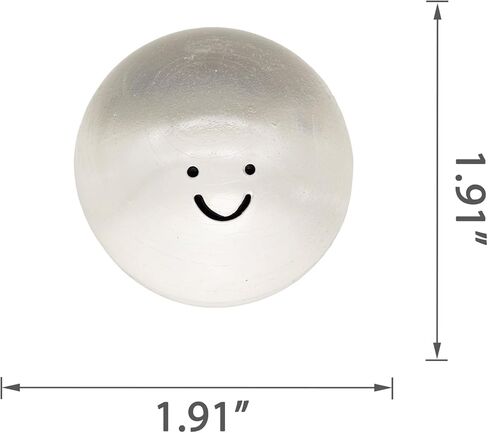 Handmade Crystal Ball Taba Squishy Toy, Clear Taba Squishy Ball, Cute and Funny Smile Design, Soft Sticky and Glossy, Stress Relief Fidget Sensory Toy, for Adults (Crystal 1pcs) in Saudi Arabia