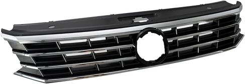 Front Upper Grille Black w/Chrome Compatible with 2016 2017 2018 2019 Volkswagen VW Passat S SE SEL Front Molding Grille Grill Replaces # 561853651HOQE in Saudi Arabia