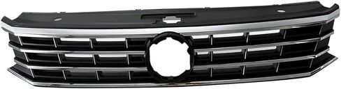 Front Upper Grille Black w/Chrome Compatible with 2016 2017 2018 2019 Volkswagen VW Passat S SE SEL Front Molding Grille Grill Replaces # 561853651HOQE in Saudi Arabia