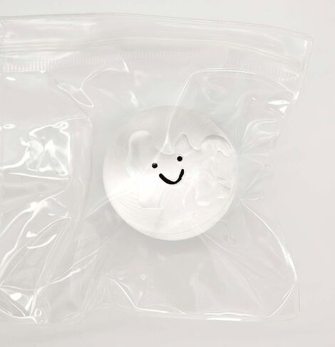 Handmade Crystal Ball Taba Squishy Toy, Clear Taba Squishy Ball, Cute and Funny Smile Design, Soft Sticky and Glossy, Stress Relief Fidget Sensory Toy, for Adults (Crystal 1pcs) in Saudi Arabia