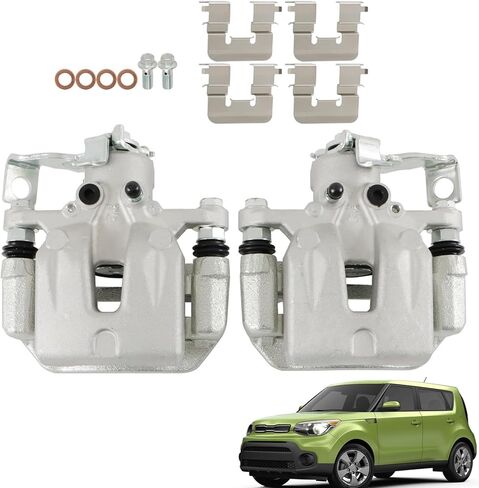 Rear Brake Caliper Set Replacement for 2014 2015 2016 2017 2018 Soul 1.6L 2.0L 58310B2A00 19-B6789A 58311B2A00 19-B6788A in Kuwait
