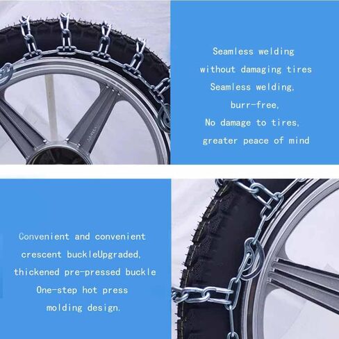 2PCS Motorcycles Reusable Anti Snow Chains for Honda CRF450R 2019 2020 2021 2022 2023 2024 Portable Snow Tire Chain Thickened Wear-Resistant Anti Slip Emergency Snow Chains,Encryption in Kuwait