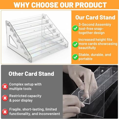 2 Pack 7 Tier Card Display Stand, Versatile Display Rack Holder for Greeting Card Business Brochure Postcard Portable Card Display Shelf for Vendors Craft Trade Shows (12.2 x 11.8 x 7.3 Inches) in Saudi Arabia