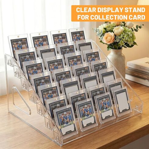 2 Pack 7 Tier Card Display Stand, Versatile Display Rack Holder for Greeting Card Business Brochure Postcard Portable Card Display Shelf for Vendors Craft Trade Shows (12.2 x 11.8 x 7.3 Inches) in Saudi Arabia
