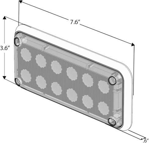 Alpha-Z 7x3 مصابيح LED للطوارئ لسيارات الإسعاف ومصابيح تحذيرية رفيعة جدًا لسيارة الإطفاء in Kuwait