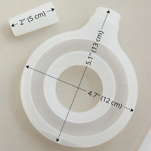 Silicone Ring Vase Mold Set of 2 – Modern Circle Silicone Molds for Resin, Plaster, Cement & Concrete – Minimalist Decorative Vase Molds for Home Décor – Form Me™ in Saudi Arabia