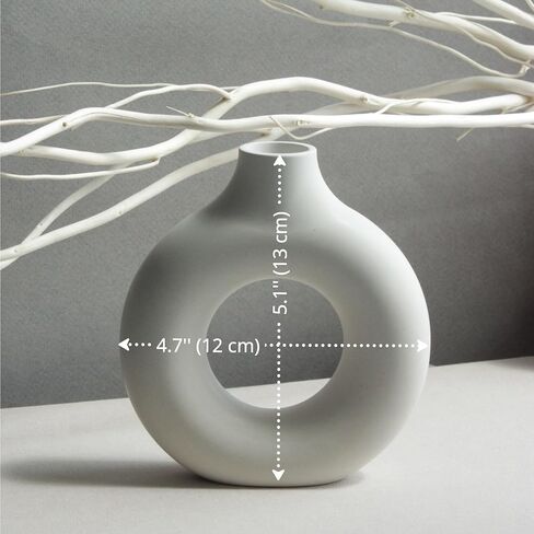 Silicone Ring Vase Mold Set of 2 – Modern Circle Silicone Molds for Resin, Plaster, Cement & Concrete – Minimalist Decorative Vase Molds for Home Décor – Form Me™ in Saudi Arabia