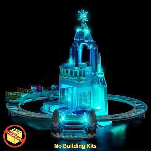 مصباح LED BrickBling متوافق مع قلعة الثلج ومغامرة ركوب الثلج من Lego Elsa 43281 - لا يأتي مع مجموعة البناء in Kuwait