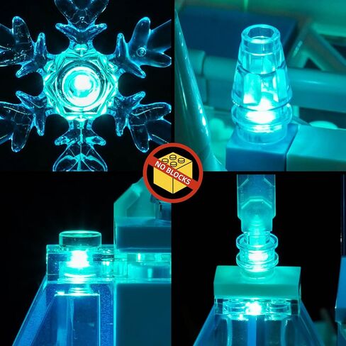 مصباح LED BrickBling متوافق مع قلعة الثلج ومغامرة ركوب الثلج من Lego Elsa 43281 - لا يأتي مع مجموعة البناء in Kuwait