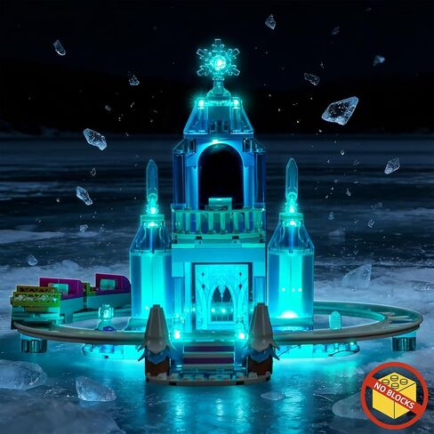 مصباح LED BrickBling متوافق مع قلعة الثلج ومغامرة ركوب الثلج من Lego Elsa 43281 - لا يأتي مع مجموعة البناء in Kuwait