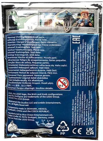 Lego Jurassic World Paper Pack #122224 Rainn Delacourt with Raptor Foil in Kuwait