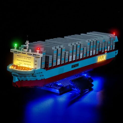Upgraded Led Light Kit Compatible with LEGO Maersk Dual-Fuel Container Vessel Set, RC Version Compatible with LEGO 40955 (Model Not Included) in Kuwait