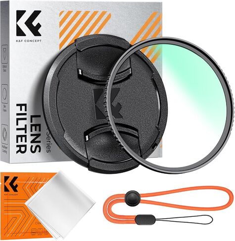 K&F Concept 40.5mm MC UV Lens Protection Filter with Lens Cap Cleaning Cloth Optical Glass Ultra Slim 18 Multi-Layer Coatings Camera Lens UV Filter (K-Series) in Saudi Arabia