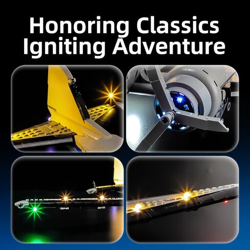 YEABRICKS LED Light for Lego-11378 Icons Douglas DC-3 PAN AM Airliner Building Blocks Model (Building Set NOT Included) in Kuwait