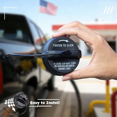 Gas Cap, Fuel Cap Compatible with 2000-2021 Jeep Wrangler JK/TJ, Grand Cherokee, Liberty, Dodge Ram 1500, Journey, Dart, Durango, Grand Caravan & Chrysler 300, 200 | 52100552AG, 52030387AB, 52030387AA in Kuwait