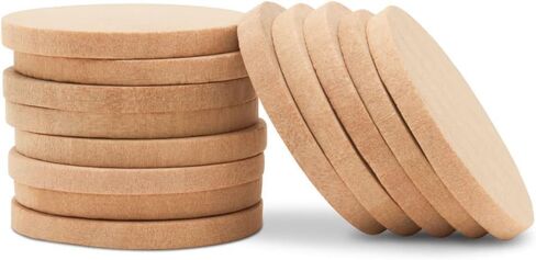 Round Wooden Discs, Pack of 100 Blank Tokens, 1-1/4 x 1/8 Inch Wooden Circles for Crafts, Wood Rounds, Bulk Wood Coins Unfinished Wood Circles for Crafts, Wood Slices by Woodpeckers in Kuwait