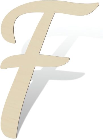 Large Wooden Letters Big Cursive Wooden Letters Cutouts Unfinished Wood Script Letters for Wall Decor Wood Alphabet Letters for Crafts Nursery Birthday Wedding Party Home Decoration (E, 12 inch) in Saudi Arabia