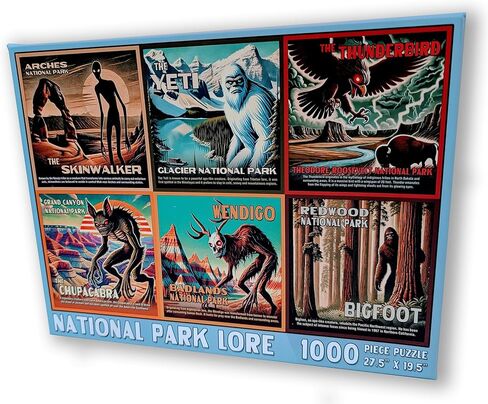 لغز الحديقة الوطنية لور Cryptids Bigfoot | لغز 1000 قطعة | لغز المتنزهات الوطنية القديمة للبالغين | الألغاز النيص الأزرق in Kuwait