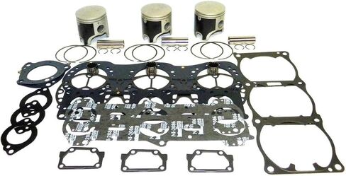 RAREELECTRICAL New Platinum Top End Rebuild Kit 79.90Mm Standard Compatible With 2001-2005 Yamaha Gp 1200 Xl 1200 Xlt 1200 3-Cyl 2-Stroke Power Valve 66V-11631-00-A0 66V1163100a0 68N-13556-00-00 155Hp in Kuwait