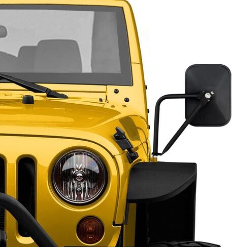 Liberrway Jeep Wrangler Doors Off Mirrors with 2 Pack Blind Spot Mirrors, Compatible with Jeep Wrangler YJ TJ JK JL Gladiator JT 1987-2025, Door Hinge Side Mirrors Kit for Off-Road Driving in Saudi Arabia