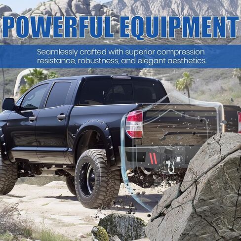 KUAFU المصد الخلفي متوافق مع 2007-2013 Toyota Tundra Offroad Bumper مع أضواء LED وحلقات D وفتحات الاستشعار وحامل الترخيص مسحوق المغلفة الصلب الأسود in Kuwait