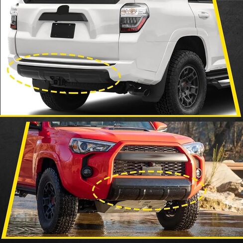 2pcs Front & Rear Bumper Lower Valance Panel Molding Compatible with 4Runner 2014-2023 Matte Black Lower Valance Panel in Kuwait